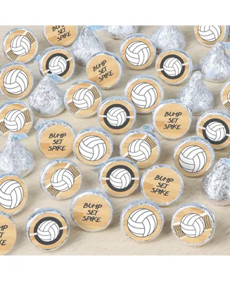 Bump, Set, Spike Volleyball Baby Shower or Birthday Round Candy Stickers 324 Ct