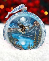 Designocracy Flying Eagle Mercury Glass Christmas Ornaments G. DeBrekht