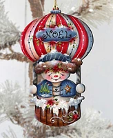 Designocracy Frosty Journey Christmas Wooden Ornaments Holiday Decor J. Mills-Price