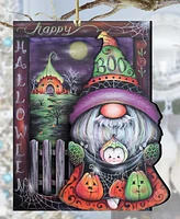 Designocracy Holiday Wooden Ornaments Boo Halloween Gnome Home Decor J. Mills-Price