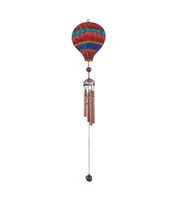31" Long Red Air Balloon Wind Chime with Copper Gem