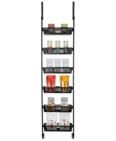 Smart Design 6-Tier Over-the-Door Hanging Pantry Organizer with Full Baskets