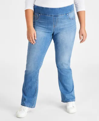 Style & Co Plus Petite Tummy-Control Bootcut Jeans, Created for Macy's