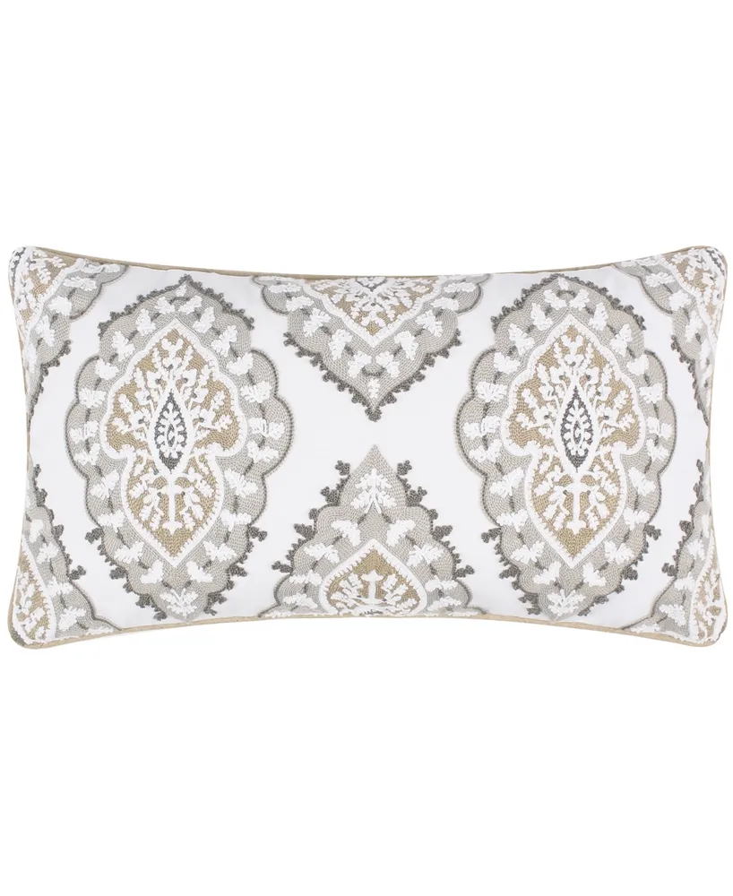 Levtex Pisa Embroidered Decorative Pillow, 12" x 24"