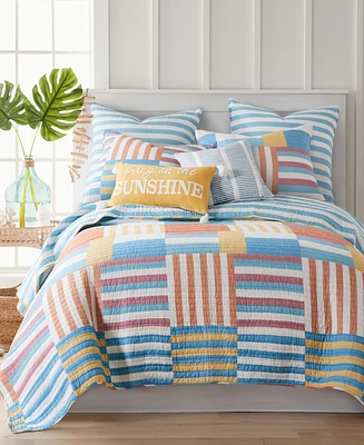 Levtex Sol Stripe Reversible 3-Pc. Quilt Set, King/California King