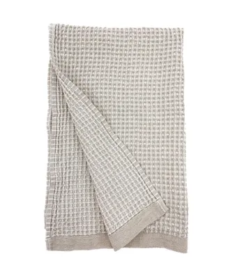 Taupe Cross Dyed Cotton Waffle Bath Towel