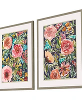 Flower Patch Framed Art, Set of 2