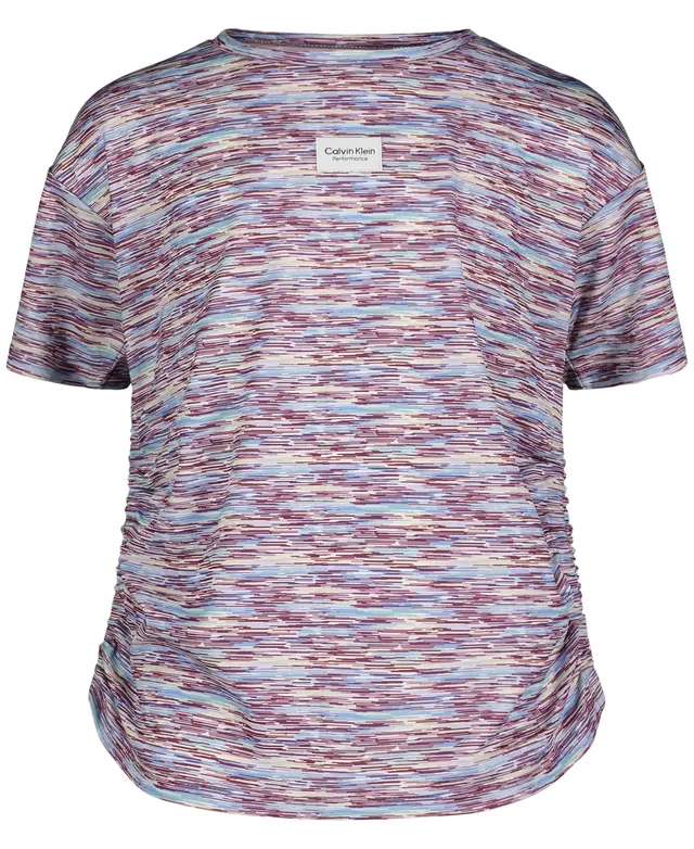 Calvin Klein Performance Big Girls Multicolor Short Sleeve Static T-shirt