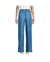 Lands' End Petite Tencel Fiber High Rise Wide Leg Pants