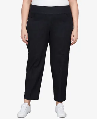 Alfred Dunner Plus Super Stretch Mid-Rise Short Length Pant