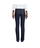 Lands' End Petite Recover Mid Rise Straight Leg Blue Jeans