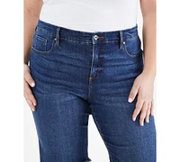 Style & Co Plus Denim Raw-Edge Bermuda Shorts, Created for Macy's