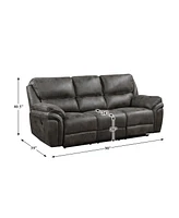 White Label Fleming 90" Double Reclining Sofa