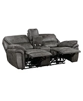 White Label Fleming 80" Power Double Reclining Love Seat with Center Console