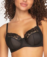 Paramour Women's Fleurs 4-Section Cup Unlined Embroidered Underwire Bra, 115166