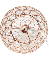 Lalia Home Elipse 8" Metal Crystal Orb Table Lamp