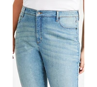 Style & Co Plus Size High-Rise Straight-Leg Jeans, Created for Macy's