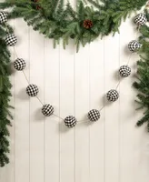 Glitzhome 2 Pack 6' L Plaid Fabric Garland