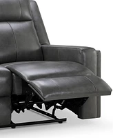Abbyson Living Rhodes 60" Top-Grain Leather Manual Reclining Loveseat
