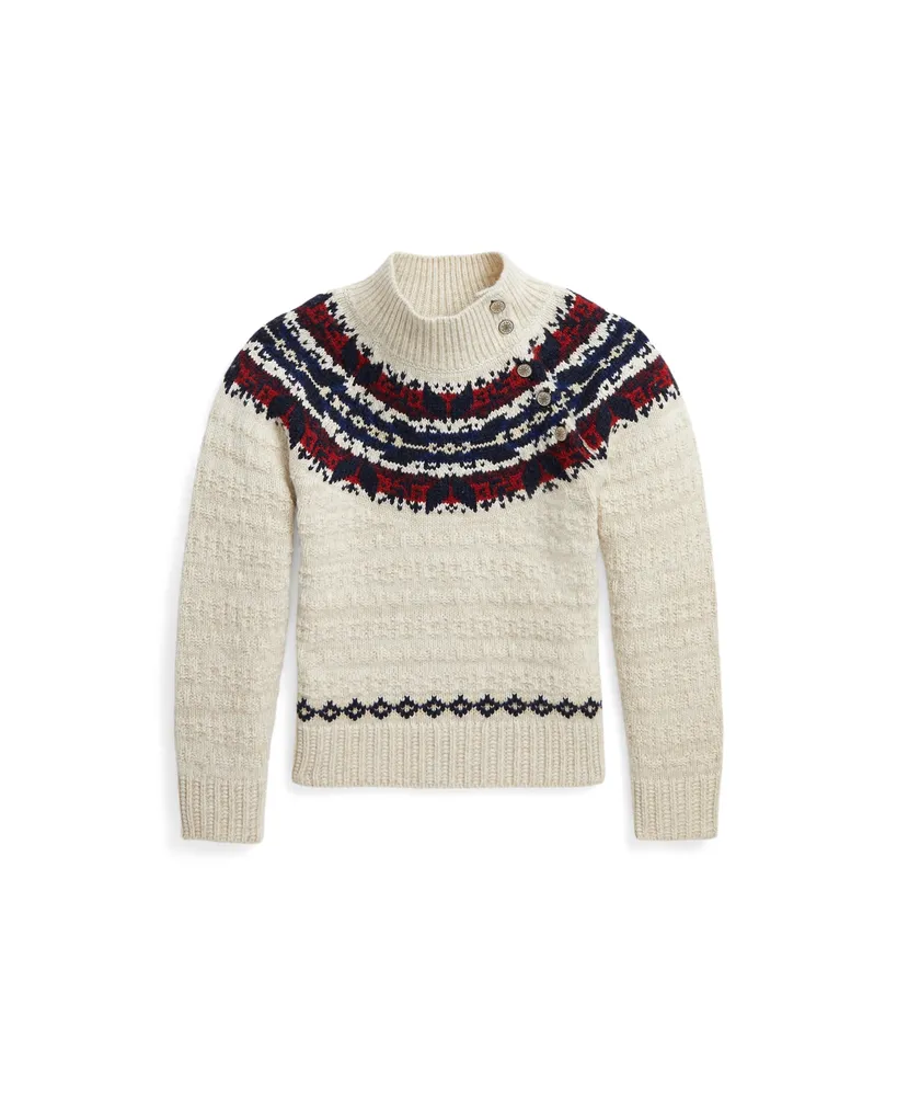 Lauren Ralph Lauren Women's Fair Isle V-Neck Sweater - Macy's