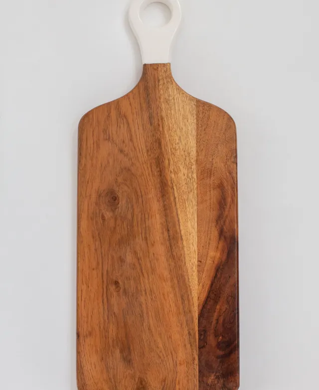 Jeanne Fitz Wood + White Collection Acacia Wood Rectangle Charcuterie Board - Brown