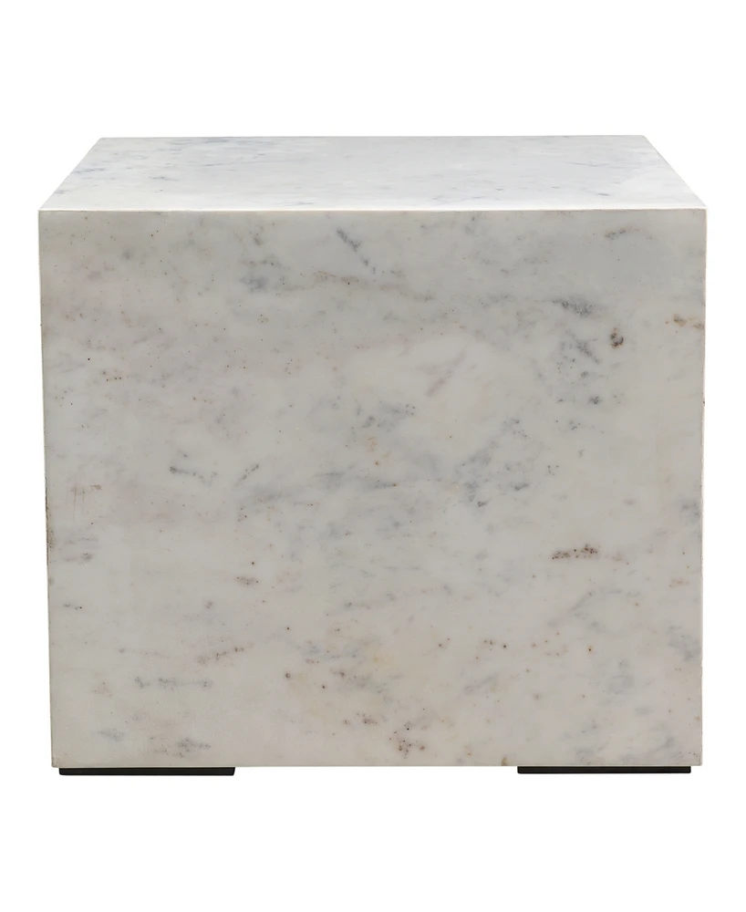 Nash 18" Marble Square Side Table