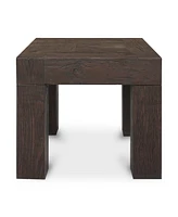 Evander 22" Oak Square Side Table