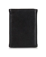 Nautica Men's Enameled Logo Leather Trifold Wallet