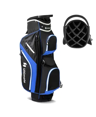 Lightweight Golf Cart Bag with 14 Way Top Dividers 9 Pockets Rain Hood Cooler