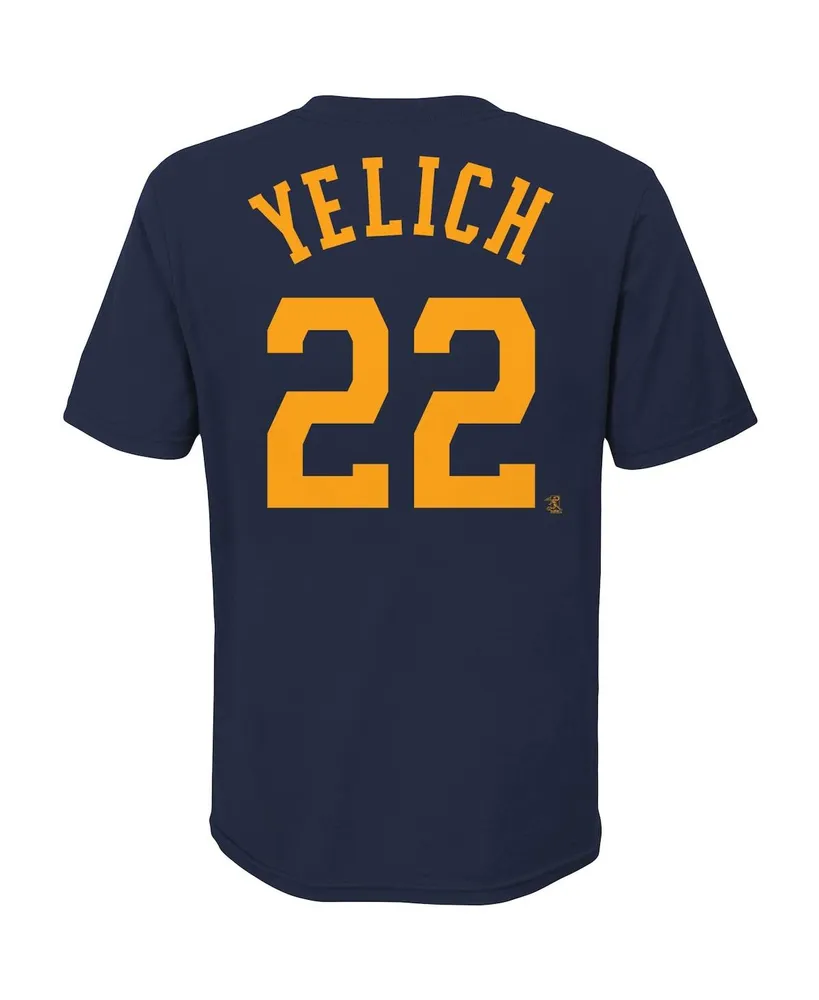 Nike Milwaukee Brewers Big Boys and Girls Name Number Player T-shirt - Christian Yelich