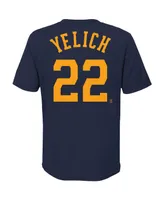 Nike Milwaukee Brewers Big Boys and Girls Name and Number Player T-shirt - Christian Yelich