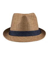 Levi's Men's Denim Band Straw Fedora Hat