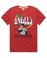 Men's Homage x Topps Red Los Angeles Angels Tri-Blend T-shirt