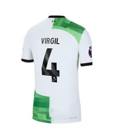 Men's Nike Virgil van Dijk White Liverpool 2023/24 Away Authentic Player Jersey