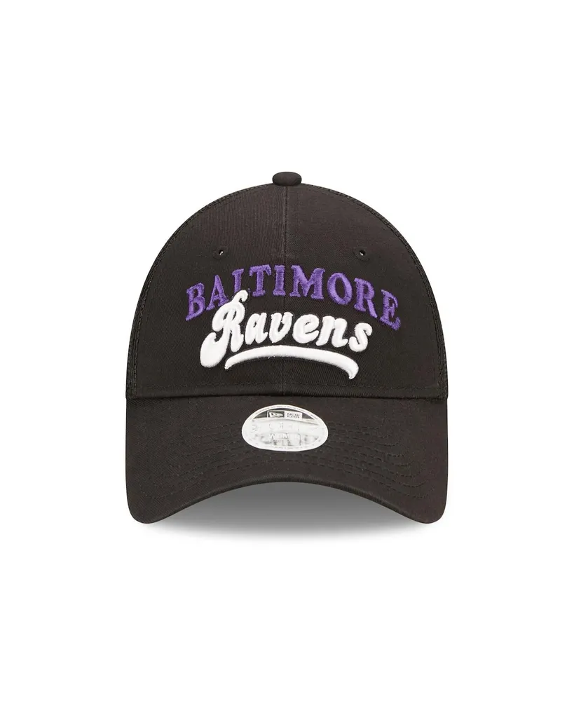 Women's New Era Black Baltimore Ravens Team Trucker 9FORTY Snapback Hat