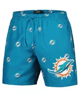 Men's Pro Standard Aqua Miami Dolphins Allover Print Mini Logo Shorts