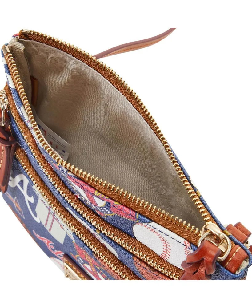 Women's Dooney & Bourke Atlanta Braves Game Day Triple Zip Crossbody Purse