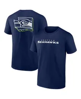 Men's Profile College Navy Seattle Seahawks Big and Tall Two-Sided T-shirt