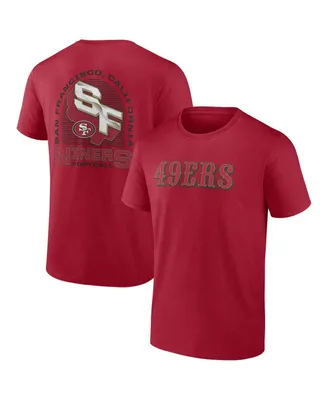Men's Profile Scarlet San Francisco 49ers Big and Tall Two-Sided T-shirt