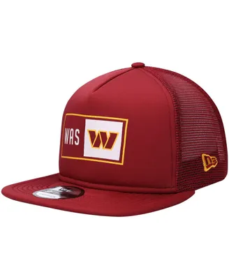 Men's New Era Burgundy Washington Commanders Balanced 9FIFTY Trucker Snapback Hat