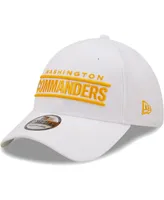 Men's New Era White Washington Commanders Wordmark Iced Ii 39THIRTY Flex Hat