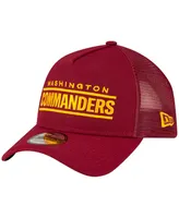 Men's New Era Burgundy Washington Commanders A-Frame Trucker 9FORTY Adjustable Hat