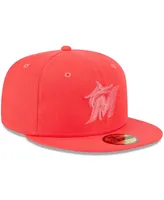 Men's New Era Red Miami Marlins 2023 Spring Color Basic 59FIFTY Fitted Hat