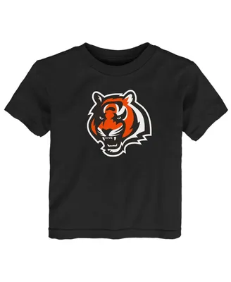 Toddler Boys and Girls Black Cincinnati Bengals Primary Logo T-shirt