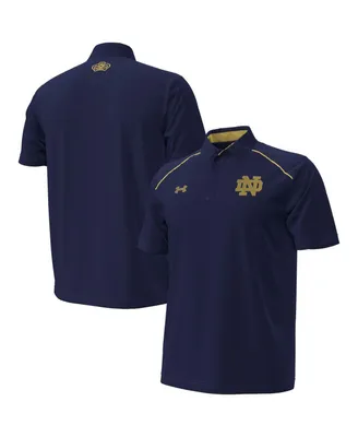 Men's Under Armour Navy Notre Dame Fighting Irish 2023 Aer Lingus College Football Classic Polo Shirt