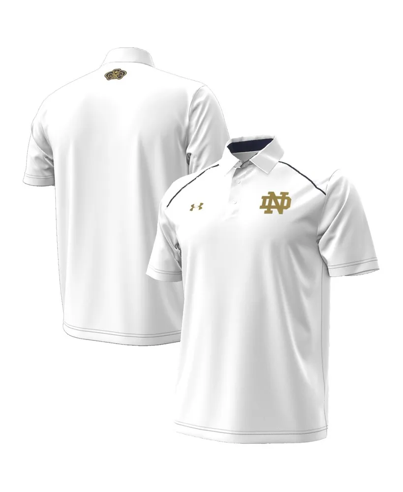 Men's Under Armour White Notre Dame Fighting Irish 2023 Aer Lingus College Football Classic Polo Shirt