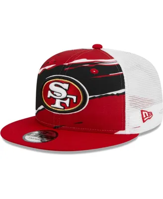 Men's New Era Scarlet San Francisco 49ers Tear Trucker 9FIFTY Snapback Hat