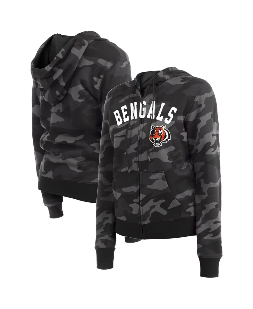 Cincinnati Bengals Nike Women's Asymmetrical Raglan Full-Zip Hoodie - Black