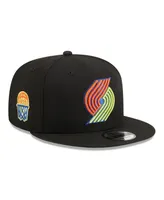 Men's New Era Black Portland Trail Blazers Neon Pop 9FIFTY Snapback Hat