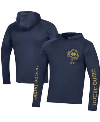Men's Under Armour Navy Notre Dame Fighting Irish 2023 Aer Lingus College Football Classic Long Sleeve Hoodie T-shirt